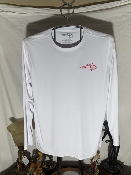 reel life Other - Reel Life Men's Long-Sleeve Performance Tee - White: FOURTH OF JULY